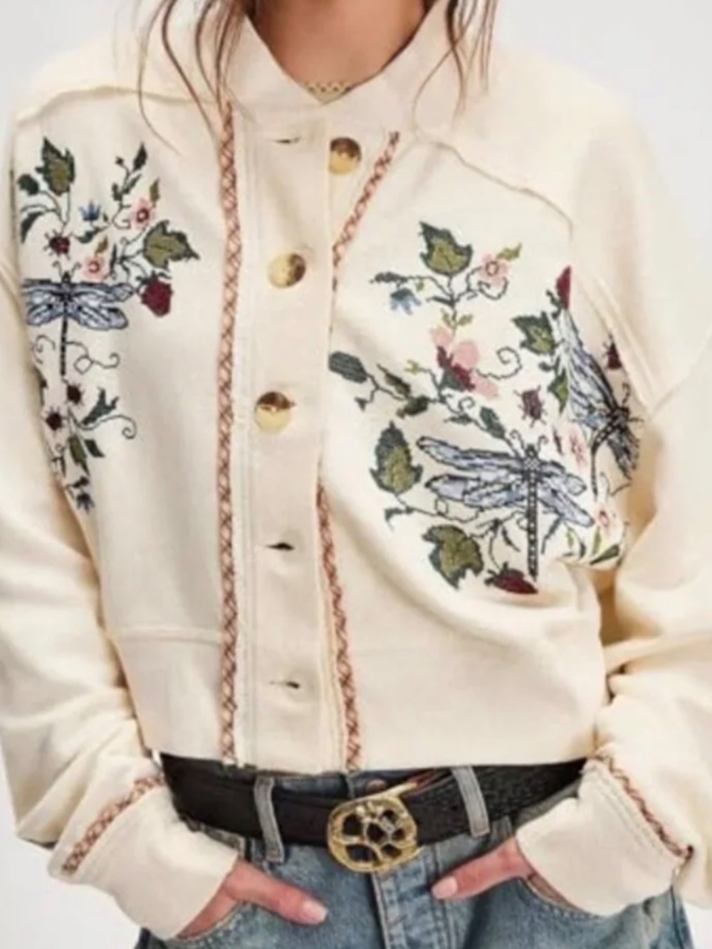 Free People Marjorie Cardigan Sweatshirt - Picture 2 of 11